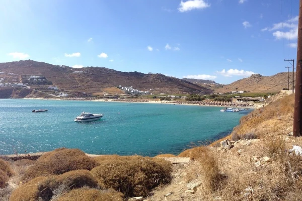 Kalo livadi beach in Mykonos