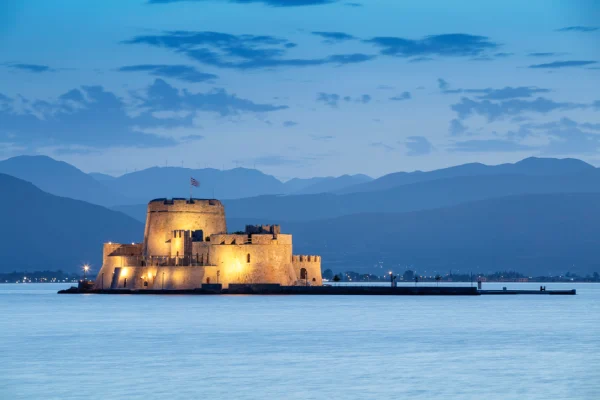 Nafplio, Greece. View over the town from Palamidi Fortress